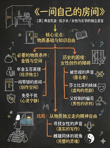 一间自己的房间 · 黑板图解