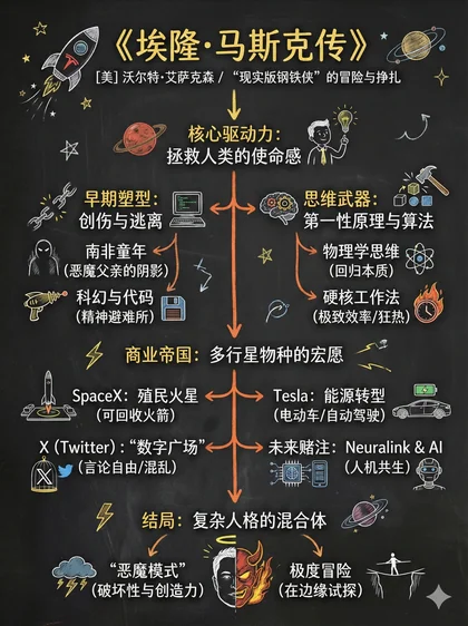 埃隆·马斯克传 · 黑板图解