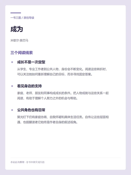 成为 · 三个阅读线索